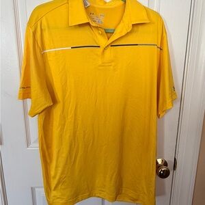 Under Armour Men's Bright Yellow Polo Shirt Size Large